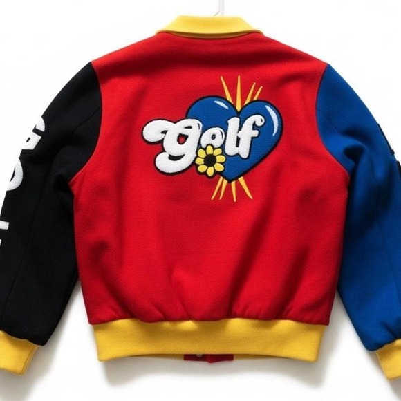 Zee Golf Wang–Style Varsity Jacket Wool Body, Premium Embroidery M - Picture 3 of 3
